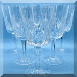 G04. Set of 6 Waterford Crystal wine goblets. 6”h - $120 